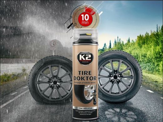 Купити Герметик вулканізатор шин K2 TIRE DOCTOR 400 мл (B310) 42569 Герметики прокладок - Радіатора - Шовні - Вулканізатори