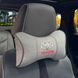 Buy Headrest pillow with Toyota logo Eco-leather 3D Color logo Gray-Gray piping 1 pc 91580 Pillows for the headrest - under the neck