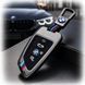 Buy Bmw key case graphite matte with decorative stripes in the style of Bmw M carabiner (metal) 94613 Car Key Covers (Original)
