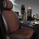 Купить Накидка для передних сидений Алькантара Palermo Premium Коричневые 1 шт 86418 Накидки для сидений Premium (Алькантара) - 1 фото из 12