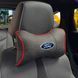 Buy Headrest pillow with Ford logo Ekoshkira 3D Color logo Black-Red edging 1 piece 91737 Pillows for the headrest - under the neck