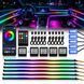 Купить LED Подсветка Салона неоновая RGB Ambient light 12V Bluetooth (Набор 18 в 1) 81277 Подсветки - Стопы внутрисалонные
