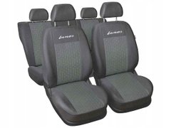 Купити Чохли для сидінь модельні Daewoo Lanos Sens комплект Сірий - чорний 23655 Чохли для сидіння модельні