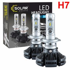 Купить LED лампы автомобильные Solar H7 12/24V 50W 6000K IP67 6000Lm радиатор 2 шт (8807) 39448 LED Лампы Solar