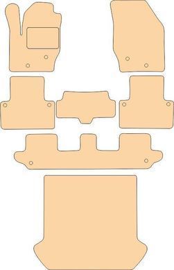 Buy EVA floor mats for Volvo XC-90 2002-2014 with heel pad Blue 5 pcs 79448 Floor mats for Volvo