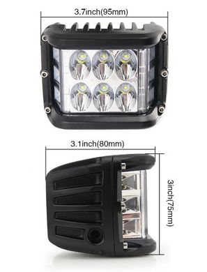 Купить Дополнительная LED фара 18W (3W*6) 10-30V 90x76x80 mm Ближний стробоскоп 1 шт (W 0260-RB) 8735 Мигалки - Страбоскопы