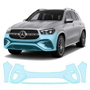 Купити Антигравійна захисна бронеплівка за лекалами для Mercedes-Benz GLE W167 facelift 2023- передній бампер 107070 Модельні лекала захисних плівок для Mercedes-Benz