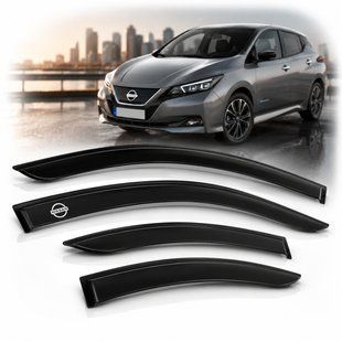 Купить Дефлекторы окон ветровики для Nissan Leaf (ZE1) 2017- Скотч 3M Voron Glass 81547 Дефлекторы окон Nissan