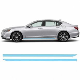 Купить Антигравийная защитная бронепленка по лекалам для Acura RLX I facelift 2018-2020 - нижняя зона кузова пороги 102964 Модельные лекала защитных пленок для Acura
