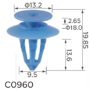 Buy Clip for fastening door trim molding Audi VW 7L5853994 Renault 7701053516 7701057715 (C0960) 73238 Door type retainer