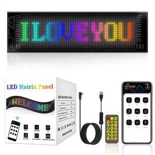 Купить Гибкий экран LED Matrix Panel APP Wi-Fi RGB 120 x 595 мм 96302 Подсветки - Стопы внутрисалонные