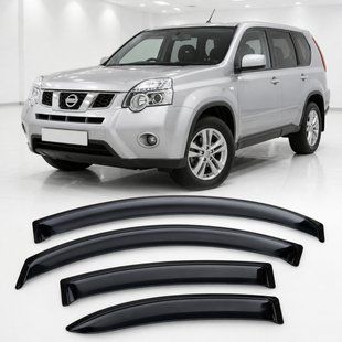 Buy Window deflectors for Nissan X-Trail II 2007 3M Tape (AMN11807) Acrylic 4 pcs 110644 Window deflectors for Nissan