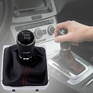 Buy Gearshift knob with boot assembly for Volkswagen Passat B7 / CC 2010-2014 R6 speed Red Thread 100629 Handles Dust Covers Gearbox Model