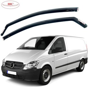 Купить Дефлекторы окон ветровики HIC для Mercedes Vito 639 2003-2014 Вставные Оригинал (MB06-IN) 60535 Дефлекторы окон Mercedes-Benz