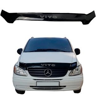 Купить Дефлектор капота мухобойка Mercedes Vito 639 2003-2014 Евро крепление Voron Glass 58996 Дефлекторы капота Mercedes-benz