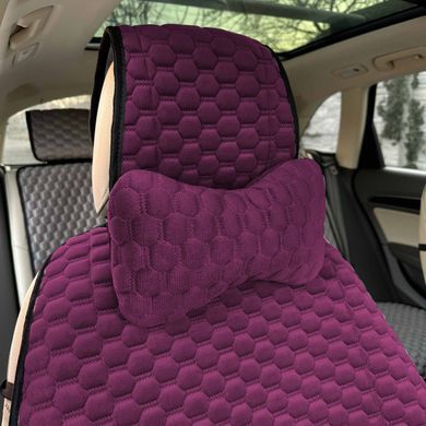 Buy Seat covers Montana Set Burgundy (Micro Velour Honeycomb Premium) 86380 Premium Seat Covers (Alcantara)
