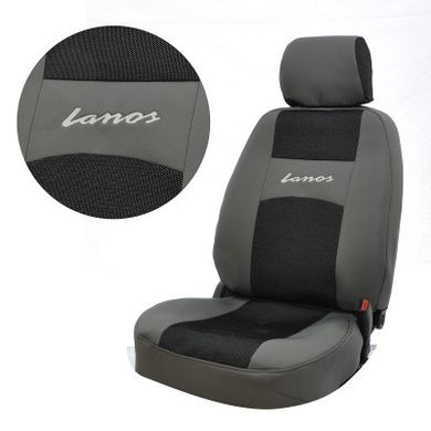 Купить Чехлы для сидений модельные Daewoo Lanos Sens комплект Серые - черные 23655 Чехлы для сиденья модельные