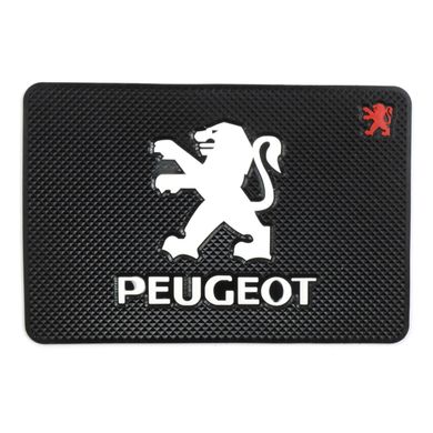 Купити Антиковзний килимок торпеди з логотипом Peugeot 40652 Антиковзні килимки на торпеду