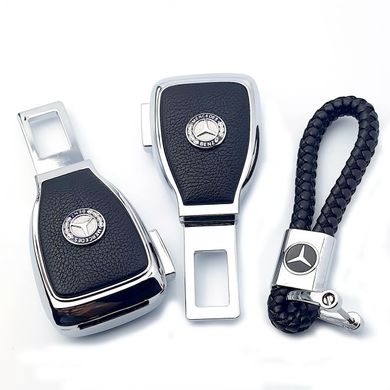 Купить Набор в авто для Mercedes №2 / Заглушка переходник ремня безопасности и брелока с логотипом 36696 Подарочные наборы для автомобилиста