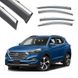 Купити Дефлектори вікон вітровики Benke для Hyundai Tucson (TL) 2015-2020 Хром Молдинг Із Нержавіючої Сталі 3D 297 Дефлектори вікон Hyundai - 1 фото из 10