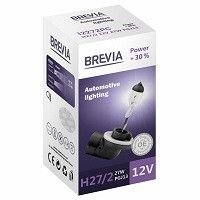 Купити Автолампа галогенна Brevia + 30% / H27/2 / 27W / 12V / 1 шт (12272PC) 38233 Галогенові лампи Brevia