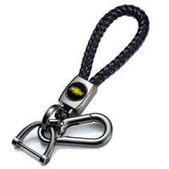 Купити Шкіряний плетений брелок для Chevrolet для авто ключів з карабіном 57946 Брелоки для автоключів