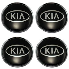 Купить Наклейка для колпаки Kia 60 мм черная 4 шт 23083 Наклейки на колпаки