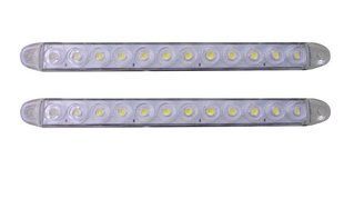 Купить Дневные ходовые огни ДХО на скотче 12v / 32 см / 6W*2 / Crystal White Белые 2 шт 8375 Дневные Ходовые Огни (ДХО)