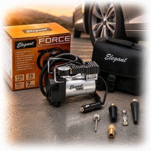 Купити Автомобільний компресор Force PLUS Автостоп 12v 150Вт 35л 10атм 14А (100 040) 26409 ✅Електричні автомобільні компресори