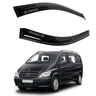 Купить Дефлекторы окон ветровики Mercedes Vito 2003-2015 W639 Широкие 10 см Скотч 3M Voron Glass 41034 Дефлекторы окон Mercedes-Benz