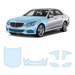 Купити Антигравійна захисна бронеплівка за лекалами для Mercedes-Benz E-Class W212 facelift 2013-2016 - передня частина авто (капот бампер крила)) 106796 Модельні лекала захисних плівок для Mercedes-Benz