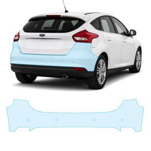 Купити Антигравійна захисна бронеплівка за лекалами для Ford Focus III facelift 2015-2018 - задній бампер 104427 Модельні лекала захисних плівок для Ford