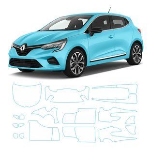 Купить Антигравийная защитная бронепленка по лекалам для Renault Clio V 2019- полный кузов 108489 Модельные лекала защитных пленок для Renault