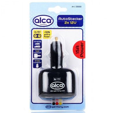 Купити Розгалужувач прикурювача Alca на 2 гнізда 12V Оригинал (510 000) 57418 Зарядний пристрій - USB Адаптери - Розгалужувачі - FM Модулятори