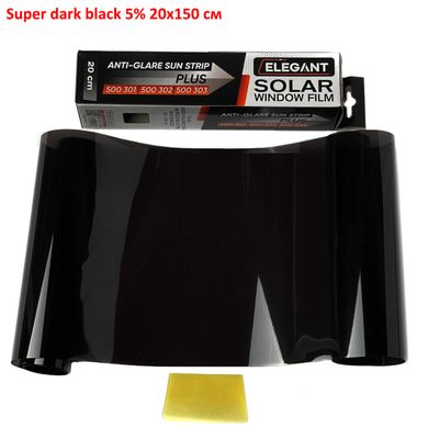 Купить Тонировочная пленка для лобового стекла 20х150 см Super dark black 5% (EL 500 302) 33869 Пленка тонировочная