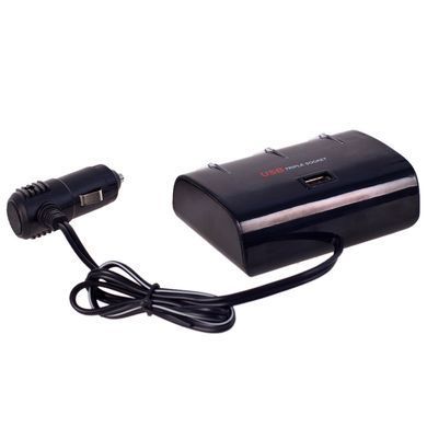 Купить Автомобильный разветвитель прикуривателя VOIN 3 выхода 1 USB 1000mA 12/24V (SC-3073) 101322 Разветвители прикуривателя
