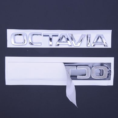 Купити Емблема - напис "OCTAVIA" NEW 2014-2016 скотч 3М 165*18мм роздільна (Польща) 22115 Емблема напис на іномарки
