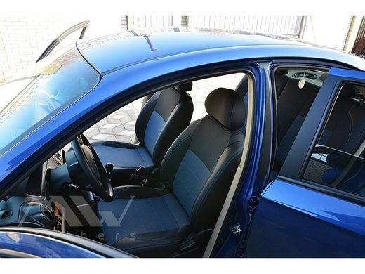 Купить Авточехлы модельные MW Brothers для Chevrolet AVEO (T250) 2006-2011 серия Premium Style (синяя нить) 59059 Чехлы модельные MW Brothers