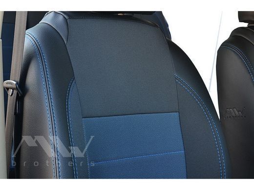 Купить Авточехлы модельные MW Brothers для Chevrolet AVEO (T250) 2006-2011 серия Premium Style (синяя нить) 59059 Чехлы модельные MW Brothers
