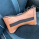 Buy Salon set Headrest pillows under the back Belt pads 3D Colored logo Eco-leather Brawn 94813 Pillows for the headrest - under the neck - 6 photos from 6