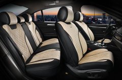Купить Авточехлы для сидений Алькантара Экокожа Elegant Torino комплект Бежевые (700 124) 31814 Накидки для сидений Premium (Алькантара)