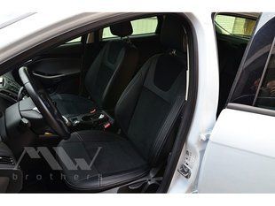 Купить Авточехлы модельные MW Brothers для Ford Focus III с 2015 серия Leather Style (серая нить) 59215 Чехлы модельные MW Brothers
