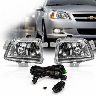 Купить Противотуманные фары Chevrolet Aveo II Хечбек Седан 2002-2008 H3 55W с электро проводкой (CV-247) 66848 Противотуманные фары модельные Иномарка