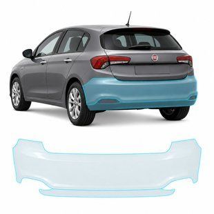 Купити Антигравійна захисна бронеплівка за лекалами для Fiat Tipo II 2015-2020 - задній бампер 104235 Модельні лекала захисних плівок для Fiat