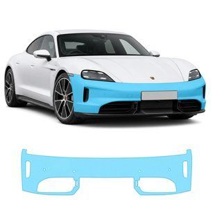 Buy Pre-cut paint protection film for Porsche Taycan I facelift 2024- front bumper 108402 Model-specific paint protection film patterns for Porsche