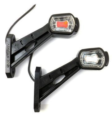 Купити Габаритні LED-вогні ріжки KIR Л-156А, 12/24 V, косі 17 см, червоно-біло-жовті, 2 шт. 112186 Габарити ріжки