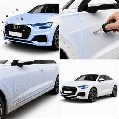 Buy Pre-cut paint protection film for Audi Q8 4M 2018-2023 - trunk lid area 101713 Model-specific paint protection film patterns for Audi