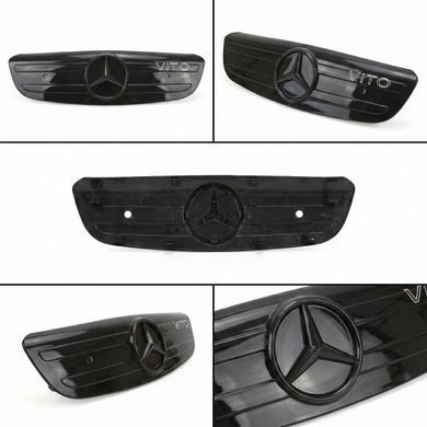 Купить Зимняя накладка на решетку радиатора Mercedes Vito-Viano 2004-2010 с Логотипом Глянец Voron Glass (WM10303) 8107 Зимние накладки на решетку радиатора