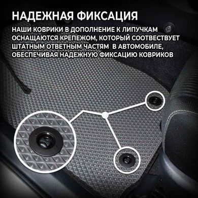 Купити Килимки у салон EVA для Suzuki Grand Vitara II 2005- з підп'ятником Сірі 5 шт 66190 Килимки для Suzuki