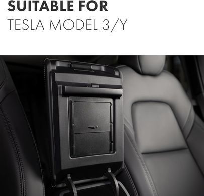 Купити Органайзер для потайного відділення для Tesla 3 2017- Tesla Y 2021- (прихований відсік для зберігання в підлокітник) 100683 Організатори для салону